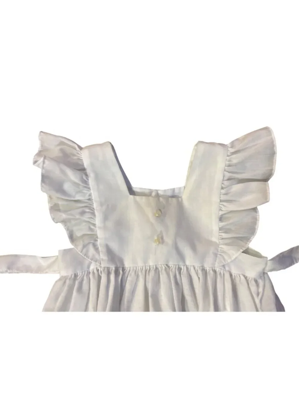 Vintage C.I. Castro & Co Toddler Eyelet Top White Tie Back Blouse 18M? Used Heir